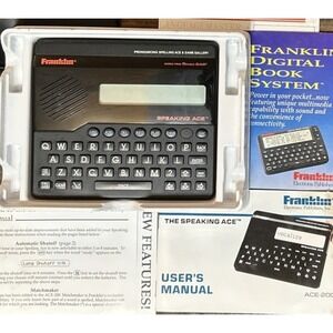Franklin Speaking Ace ACE-200 Electronic Spelling Game Merriam-Webster Vintage